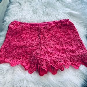 5 x $25 Self Esteem Heavy Lace Scalloped Trim Stretch Waist Short, 12